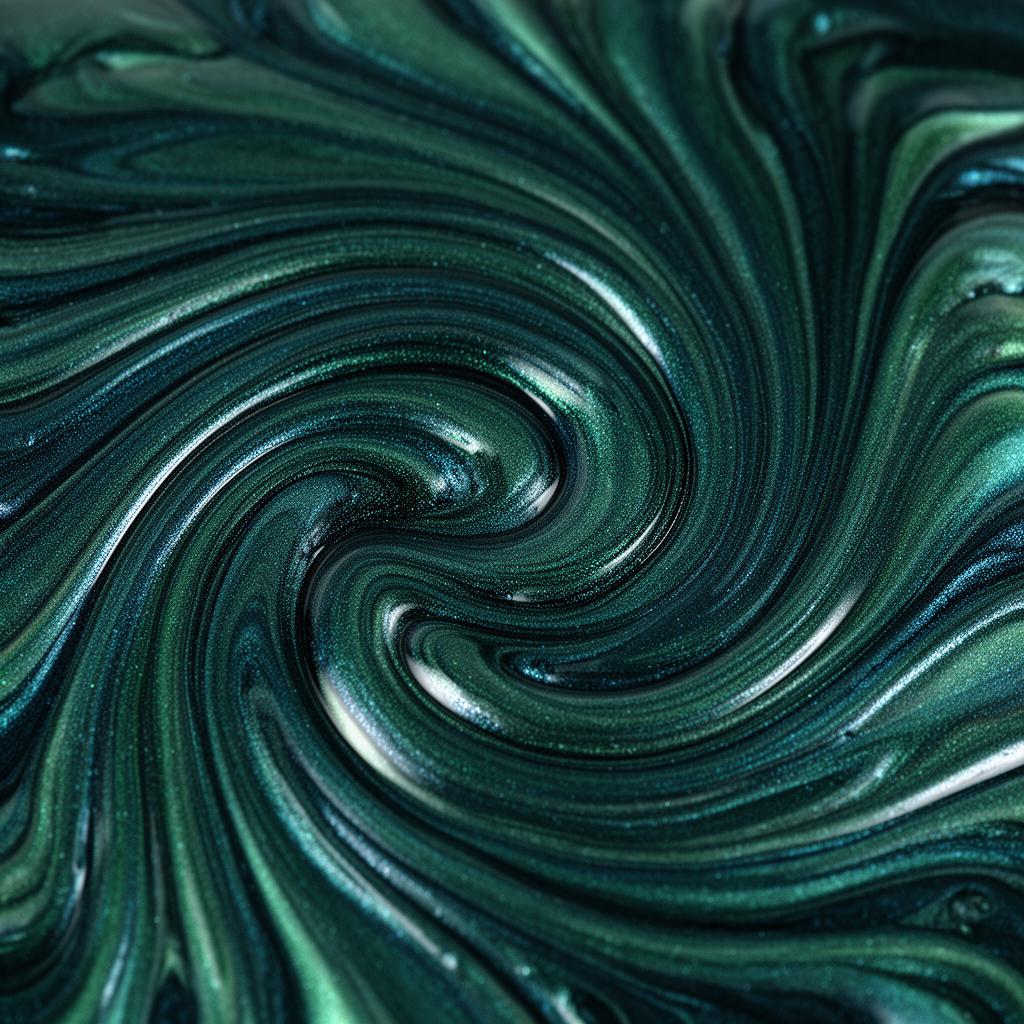 Peacock Green metallic epoxy pigment - Cap City Garages Columbus OH
